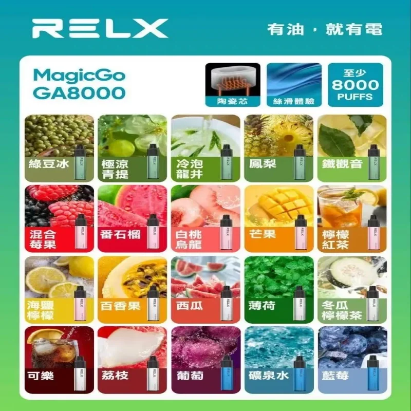 【紅心芭樂】Relx GA8000拋棄式電子煙｜悅刻一次性8000口｜台灣現貨